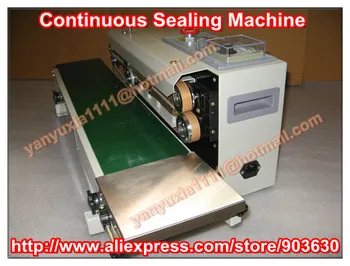 220V/110V Continuous Plastic Film Bag Sealing Machine FR-770,steel wheel printing code date ,bath number printed