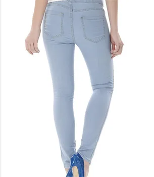 Women Jeans High Waist Skinny Pants Plus Size Denim jeans Trousers Bleached Pantalon Femme Push Up Jeans jardineira feminina