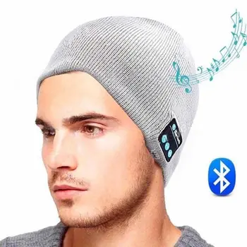 Soft Warm Beanie Hat Wireless Bluetooth Smart Cap Headset Headphone Speaker Mic Beanies Women Men