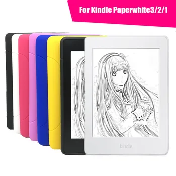 For Kindle Paperwhite Case Soft TPU Slicone Ultra Slim Light Weight Back Cover Case for Amazon Kindle Paperwhite 1 2 3 capa para
