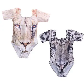 2016 Summer Beach Baby Girls Leopard Print Swimsuit Swimwear Bathing Suit Swimming