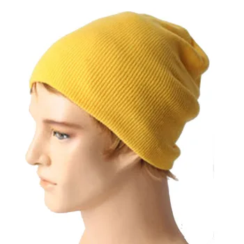 Winter Unisex Hiphop Cap Solid Color Warm Plain Acrylic Knit Ski Beanie Skull Hat Fashion Men Sports Caps Women Warm Hoods