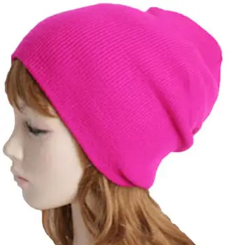 Winter Unisex Hiphop Cap Solid Color Warm Plain Acrylic Knit Ski Beanie Skull Hat Fashion Men Sports Caps Women Warm Hoods