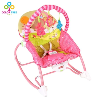 Baby Toys Baby Rocker Foldable Infant-to-Toddler Rocker with Music