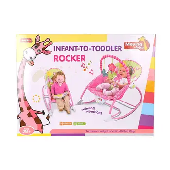 Baby Toys Baby Rocker Foldable Infant-to-Toddler Rocker with Music