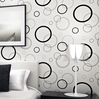 Beibehang minimalist 3d flooring wallpaper for living room circle circle TV backdrop bedroom bedroom non woven wall paper behang