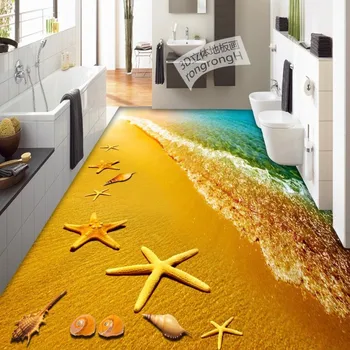 Sea Star 3D Flooring photo wallpaper living room kitchen office non-slip floor wallpaper mural