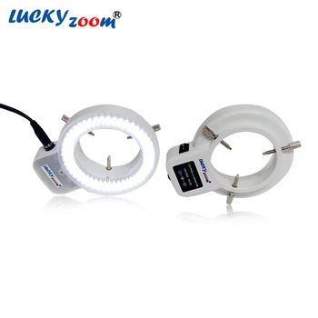 Lucky Zoom Brand 3.5X-90X STEREO ZOOM MICROSCOPE +ARTICULATING STAND with CLAMP+144 LED Ring Illumination Light