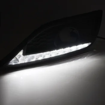 Auto Car LED Driving Daytime Running Lights Turn Signal White Yellow Pair For Honda CRV 2012