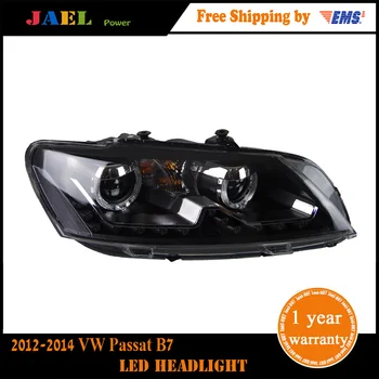 Jael Head Lamp VW Passat B7 Headlights 2012-Year VW Passat LED Headlight DRL Bi Xenon Lens High Low Beam Parking Fog Lamp
