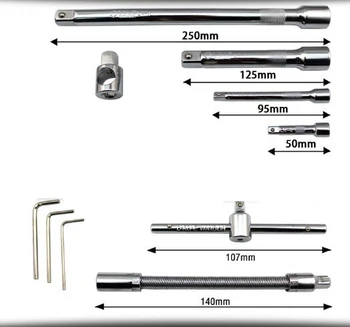 94pcs Socket Set Drive Ratchet Wrench Spanner Multifunctional Combination Household Tool Kit Car Repair Tools Set