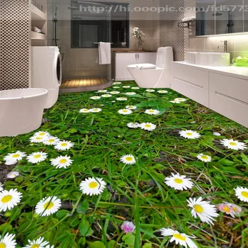 Non-slip anti-skidding lifelike bathroom 3D Floor living room shopping mall lobby office decoration wallpaper mura
