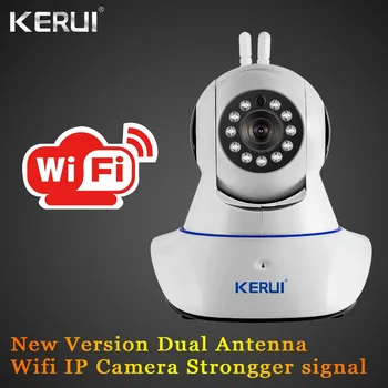 Kerui Wireless IP Wifi Camera 720P HD Wireless Smoke Detector Fire Sensor For GSM Home Security Alarm System Surveillance Device