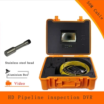 1 set) 50M Cable Pipe Well Line Sewer Inspection Camera DVR HD 1100TVL Endoscope CMOS Lens Waterproof night version Borehole