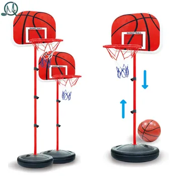 Children Basketball Stand Portable Basketball Backboard Height Adjustable with Inflator Basquete Game Set Boys Indoor Sports