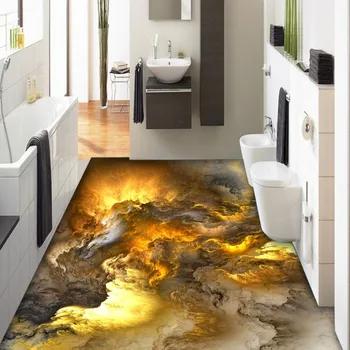 Atmospheric fantasy abstract clouds 3D floor non-slip self-adhesive high-quality anti-skidding mural wallpaper