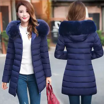 Womens Winter Jackets And Coats 2016 Thick Warm Hooded Down Cotton Padded Parkas For Women Winter Jacket Female Manteau Femme