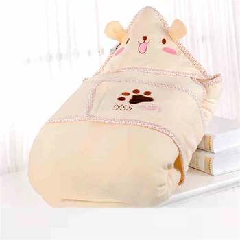 Spring Autumn Newborn Babe Blanklet Newborn Quilted Warm Infants Bags Cartoon Receiving Blankets Infant Blanket 50X0010