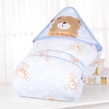 Spring Autumn Newborn Babe Blanklet Newborn Quilted Warm Infants Bags Cartoon Receiving Blankets Infant Blanket 50X0010