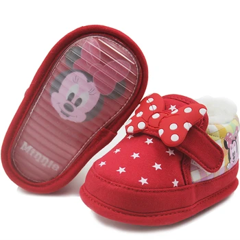 Lolita Minnie Baby Girl First Walkers Winter Baby Boy Shoes Men Loafer Newborn All For Children Pink Footwear Blue Shoes 70A1001