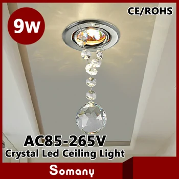 Dining Living Room Night 9W Down Lighting Modern Chandelier Crystal Ceiling Decoration Lamp Recessed 3*3W Led Ceiling