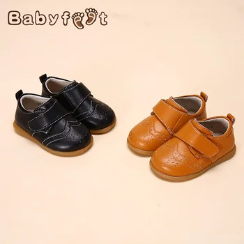 1 Pair First Walkers Toddler Shoes Baby Boys Shoe New Nice Fashion Soft Bottom Comfortable Genuine Leather Non-Slip Spring Blank