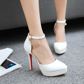 Big Size 11 12 13 14 15 16 17 Hand sewn women shoes woman Party ladies Buckle womens Sweet Summer high heel sandals