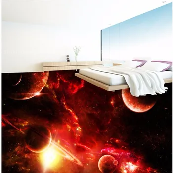 3D stereo custom cool universe Star floor tile wallpaper mural water-proof wear non-slip flooring painting
