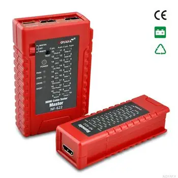 NOYAFA NF-622 HDMI Cable Tester Tool verification with type A - A, A - C and C - C connectors