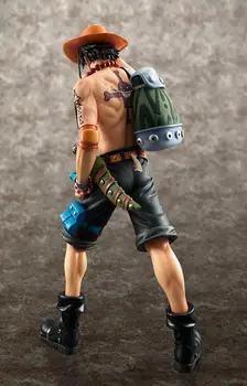 23cm Japanese Anime One Piece Action Figures One Piece Portgas D Ace Garage Kits Ten Year Special Edition Model