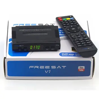 Original Freesat V7 HD Satellite Receiver Full 1080P +1PC USB WiFi DVB-S2 HD Support Ccam powervu youpron set top box power vu