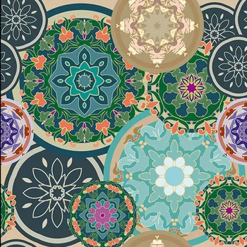 3D floral vintage flooring custom flooring self-adhesive home decoration bathroom living room wallpaper mural