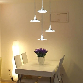 Modern LED Pendant Lamp Minimalist Dining Room Bedroom Study Pendant Lights Personalized Cafe Bar Crystal Glass Hanging Light