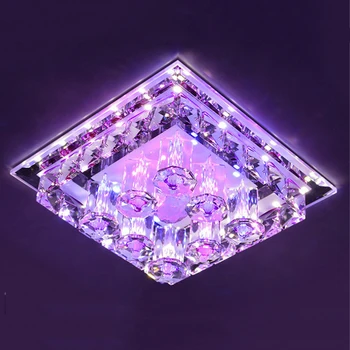 Modern LED Crystal Ceiling light Surface Mounted style Ceiling Lamp Lighting Fixture for Aisle entrance corridor living room