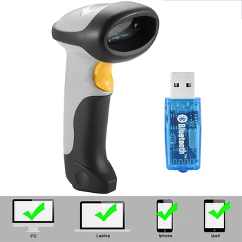 CT10 New Wireless Bluetooth 1D Barcode Scanner Mini Barcode reader for iOS Android windows System bar scanner
