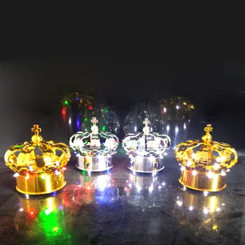 LED crown head of the charging table light lamp entertaining diversions champagne wine cover cap Bar furniture Decor 50pcs/lot