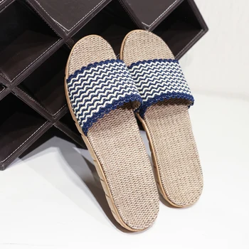 Sandalias Mujer Household Linen Slipper Thick Soles Home straw slippers baboosh pantofle slippers babouche; baboosh chinela