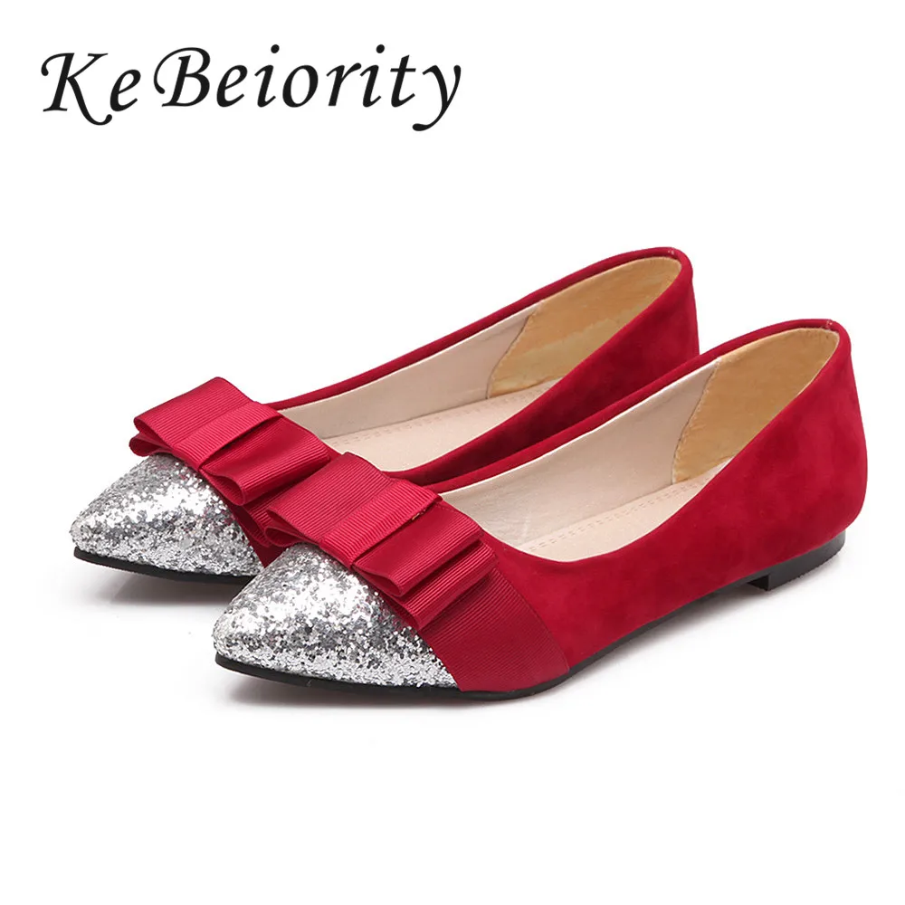 KEBEIORITY 2017 New Women Shoes Platform Fashion Pumps Size 30-49 Party Bling Shoes