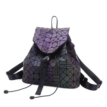 2017 Hot women backpack hologram bag brand famous logo bag Luminous laser reflect backpack baobao bag PROMOTION