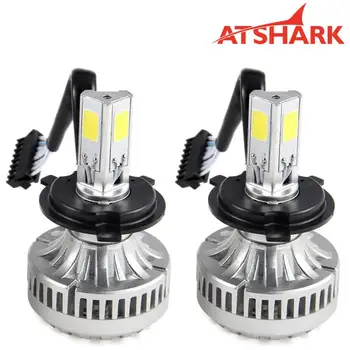 Atshark Auto Car H4 LED Headlight 40W 3600LM COB LED Headlight 6000K FOG Halogen & for HID Vehicle H4 LED Lights
