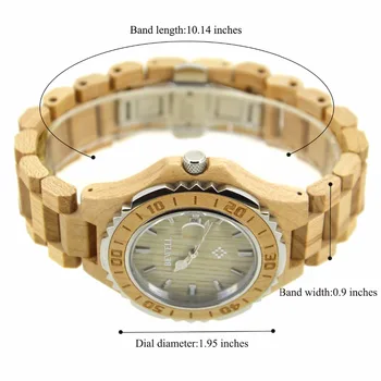 BEWELL Famous Brand Men's Watch Calendar Display Waterproof Wooden Watch Anolog Quartz Reloj Hombre Paper Box 100BG