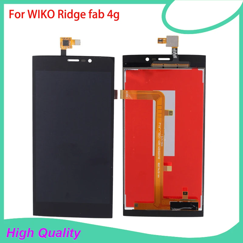 5pcs/lot New Brand LCD Display Touch Panel For WIKO Ridge Fab 4G Touch Screen Black Color Mobile Phone LCDs