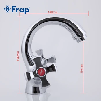 Frap Modern Style Dual Handle Tap Basin Faucet Cold and Hot Water Mixer Torneira F1093