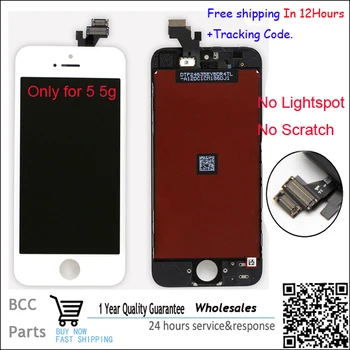 Guarantee Original & New AAA quality For iPhone 5 Black White LCD Display + Touch Screen Digitizer with