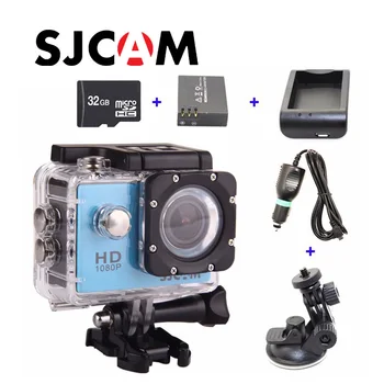 32GB+Original SJCAM SJ4000 Full HD Sport Action Camera+Extra 1pcs battery+Battery Charger +Car Charger+Holder
