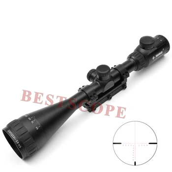 KANDAR 4.5-14x50 AOE Tactical Scope Riflescopes Optics Red Dot Reticle Fiber Sight Hunting Scopes With One Piece 11mm Rail