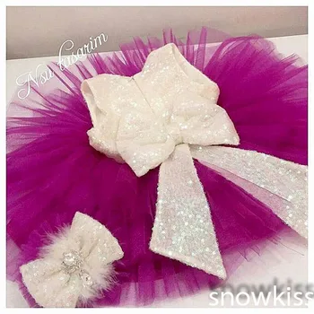 2016 Bling Sequin flower girl dresses baby Birthday Party Dress toddler girl beauty pageant dresses for kids Puffy ball gowns