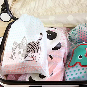 2016 Fashion Cat Duck Panda Waterproof Travel Cosmetic Bag Makeup Pouch Toiletry Storage Organizer Container String Handbag P208
