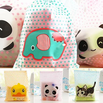 2016 Fashion Cat Duck Panda Waterproof Travel Cosmetic Bag Makeup Pouch Toiletry Storage Organizer Container String Handbag P208