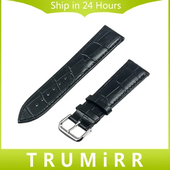 Genuine Leather Watch Band 16mm 18mm 20mm 22mm for Timex Weekender Expedition Classic Men Women Alligator Grain Strap Bracelet